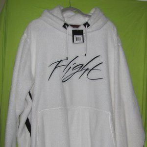 Nike Air Jordan Wings Of Flight Sherpa Pullover Hoodie White Men’s Size 3XL